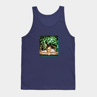 Man night trees light thinking out of box make money Tank Top